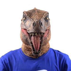 Feestmaskers dinosaurus hoofdmasker nieuwigheid Halloween latex kostuum hoge kwaliteit 230821