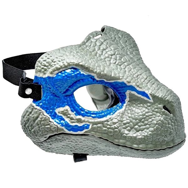 Masques de fête Masque de dinosaure Mâchoire mobile en plastique dur Halloween Cosplay avec support d'ouverture pour enfants adultes 230705