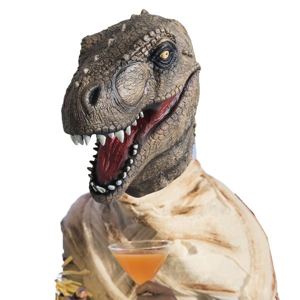 Party Masks Dinosaur Masque Stage Performay Props Tyrannosaurus Rex Head Cover Actividad escolar Decoración de Halloween 230901