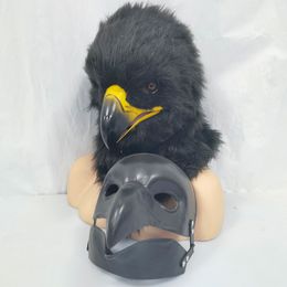 Masques de fête DIY animal bouche mobile masque blanc moule fait à la main d'aigle ensemble paquet faire votre propre moule d'Halloween 230901