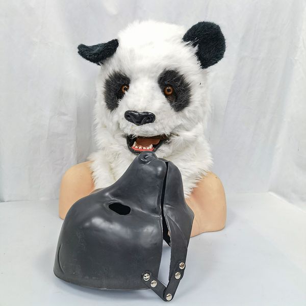 Masques de fête DIY animal mobile bouche masque blanc moule de base de moule de tigre ensemble paquet faire votre propre Halloween 220920
