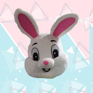Feestmaskers Easter Mascot Rabbit Head Cosplay-kostuumaccessoires Volwassen verkleedjas alleen Handgemaakte klassieke hoofddekselstreepje Character 230313