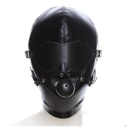 Party Maskers Erotische Masker Cosplay Fetish Bondage Hoofddeksel Met Mond Bal Gag Bdsm Lederen Kap Voor Mannen Adt Games Sm3086343 Drop Deliv Dhe8E