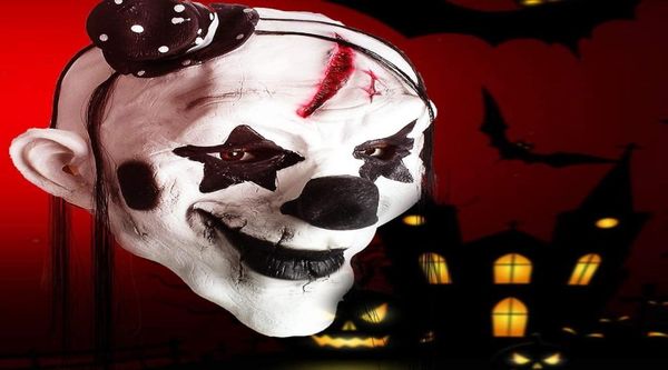 Masques de fête est Halloween Cosplay Horreur Effrayant Démon Dents Langue Clown Flamme Zombie 2210122944866