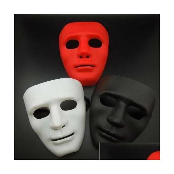 Masques de fête Fankasi Halloween Masque DIY Effrayant Couleur Solide FL Visage Cosplay Mascarade Mime Ball Costume Drop Livraison Maison Jardin Fest DHFMS