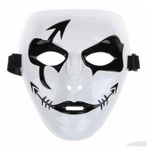 Party Maskers Mode Halloween Mardi Gras Masker Wit Hip Hop Straat Dansen Fl Gezicht Venetiaanse Heren Gemaskerde Bal Maskers Feestelijke Maskerade Dhmoj