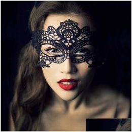 Feestmaskers mode queen kanten masker prachtige maskerade zwart witte Halloween decoratie drop levering home tuin feestelijke benodigdheden dhkvd