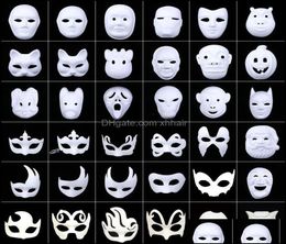 Masques de fête Supplies festives jardin bricolage Protection environnementale Masquerade blanc masque Halloween vide Facemask T8531924