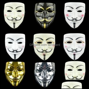 Feestmaskers Feestelijke Benodigdheden Thuis Tuin Movie V voor Vendetta Team Halloween Cosplay Plastic Masker Horror ADT Kinderen Rollen Play Props Gift