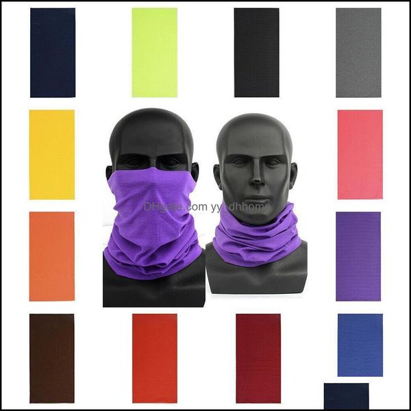 Máscaras de fiesta Suministros festivos Hogar Jardín Unisex Cabeza Mascarilla Montar Bikers Tubo Bandana Bufanda Muñequera Gorro Gorro Snood Dhyrq