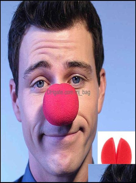 Party Masks Festive Supplies Home Garden Halloween Red Clown Nose Sponge Circus Novely for Cosplay Costumes Masquerade Decorations C8721029