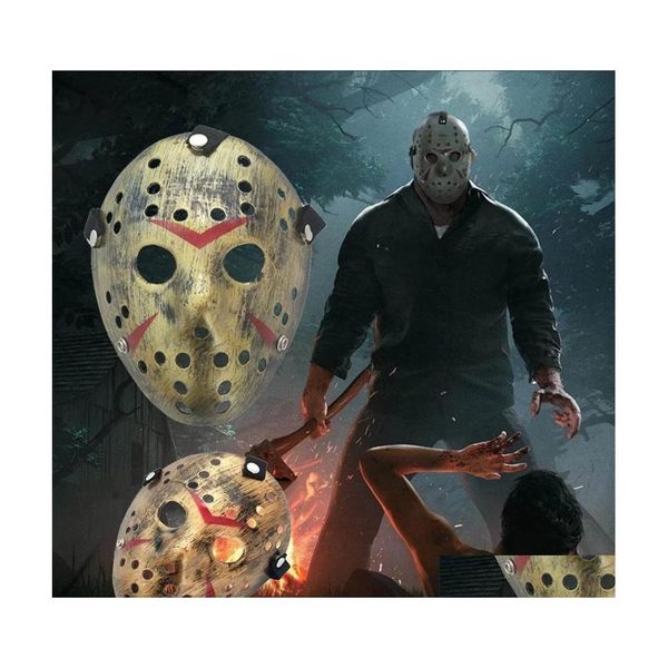 Masques de fête Fl Face Mascarade Jason Cosplay Skl Vs Vendredi Horreur Hockey Halloween Costume Effrayant Masque Festival Drop Delivery Accueil Ga Dhkpp