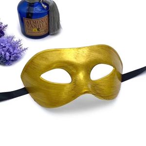 Masques de fête pour hommes Halloween demi-visage rétro beau masque pour bal masqué C70816H