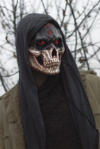 Máscaras de fiesta Juego Bloody Warrior Skull Mask Halloween Horror Festival Adultos Cosplay Props 230630