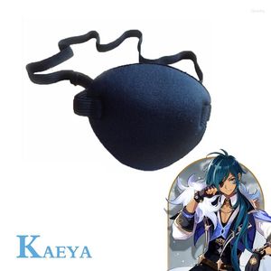 Feestmaskers genhin impact kaeya ​​cosplay oog patch verstelbaar volwassen kind piraat kostuum