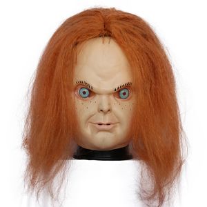 Masques de fête Masque de poupée fantôme malédiction de masques Chucky Halloween effrayant horreur Maske mascarade fête Cosplay Masque Mascaras De Latex Realista 230826