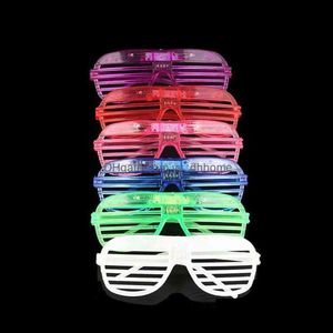 Feestmaskers gloeiende flitsende LED -bril Luminous Light Glow Headband Nig Dhm5c
