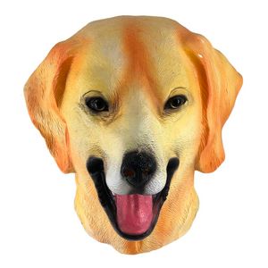 Masques de fête Golden Labrador Mask Latex Animal Dog Masks Costume Accessoire Canine Lab Puppy 230327