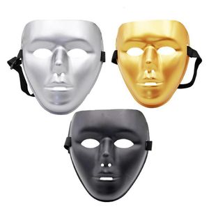 Máscaras de fiesta GoldSliver Máscara facial Máscara de Halloween Hombres Fantasma Danza Espectáculos Props Masquerade Carnival Gladiator Cosplay Cover 230721