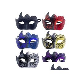 Party Masks Half Face Dance Masque Masquerade Glossy Cosplay Costume Gentleman Prom GC1936 DHSU3