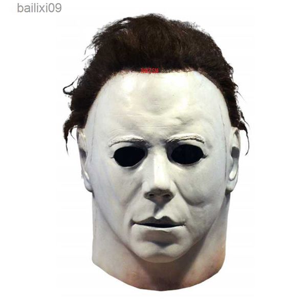 Masques de fête Halloween 1978 Michael Myers Masque Horreur Cosplay Costume Masques En Latex Halloween Props pour Adulte Blanc De Haute Qualité T230905