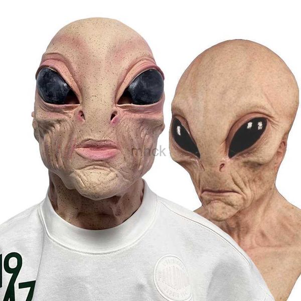 Masques de fête Halloween Alien Mask Movie Cosplay Horror Variation Alien Latex Mask Party Trick Scare Headgear Funny Casque Accessoires Prop HKD230801