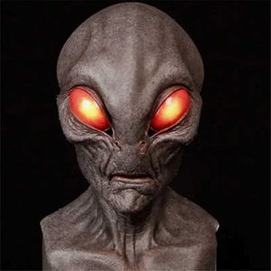 Party Masks Halloween Alien Mask angstaanjagend Super Soft Decoratie Interessante rollenspel Props Nieuwe Q240508