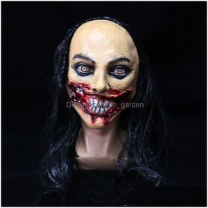 Masques de fête Halloween sanglant effrayant masque de zombie horreur maison hantée latex fantôme casque de fête 220719 maison jardin fête festive Dhgarden Dhglj