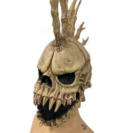Feestmaskers Halloween carnaval horror latex volwassen 3D simulatie schedel vol hoofd grote cosplay eng voor maskerade 220920
