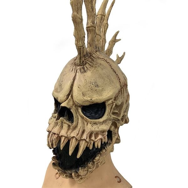 Party Masks Halloween Carnival Horror Latex Adult 3D Simulation Skull Full Head Big Cosplay effrayant pour la mascarade 220920