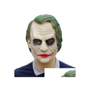 Masques de fête Masque de clown d'Halloween Latex Head Er Dark Knight Movie Props Wl1133 Drop Delivery 202 Dhnua