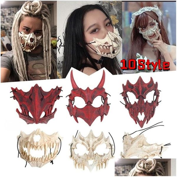 Party Masks Halloween Cosplay Resin Mask Dragon God God Animal Eco-Friendly Animal Skl 230523 Drop Livrot Home Garden Festive S Homefavor Dhsgv