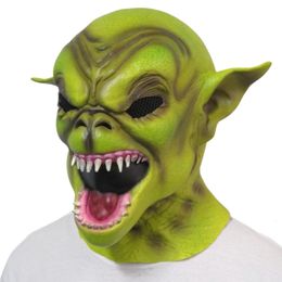 Feestmaskers Halloween Griezelig Kwaad Groen Monster Masker Demon Horror Aankleden Ghost Latex Prop Nieuwigheid Kostuum Partij Carnaval Helm 230824