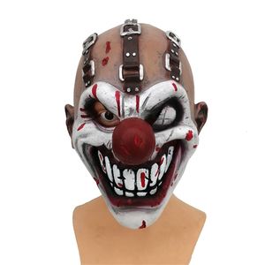 Masques de fête Halloween Creepy Masque Horreur Déguisement Latex Effrayant Clown One eyed Joker Cosplay Tueur Coiffures 230717