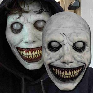 Masques de fête Halloween Creepy Smile Horreur Masque Adulte Demi 