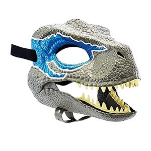 Feestmaskers Halloween Decoratie Dragon Dinosaur Open Mond Latex Horror Headdear Dino Cosplay Kostuum Bang 230216