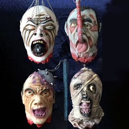 Party Maskers Halloween Decoratie Spookhuis Bar Venue Props Scary Ghost Speelgoed Schedel Opknoping Hoofd 230630