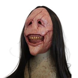 Feestmaskers Halloween Devil Mask Horror Long Hair Demon Mask Party Decoratie vreselijk latex masker props cosplay kostuums 230818