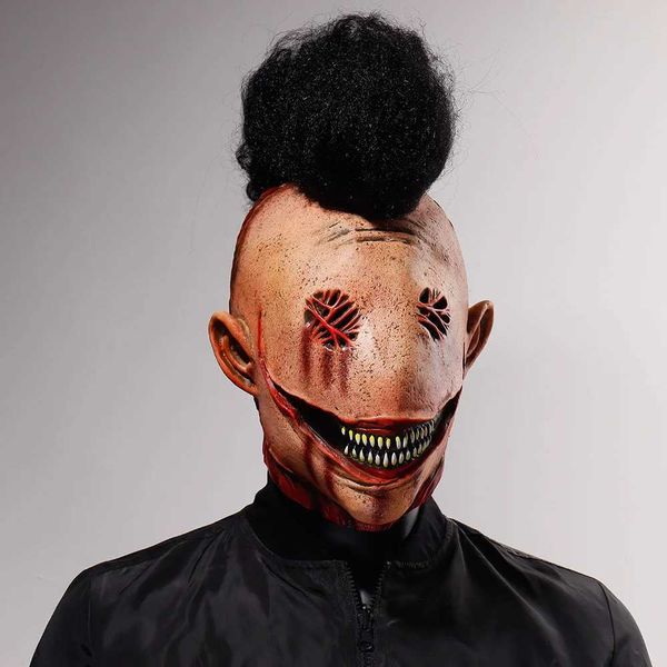 Party Masks Halloween Fancy Dold Party Demon Killer Horror Mask Play-Playing Bloody Terrifying Skull Latex Castume Costume accessoires Q240508