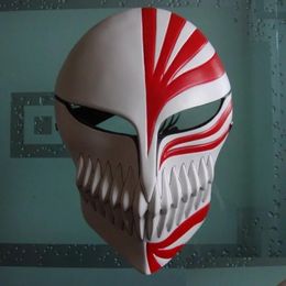 Feestmaskers Halloween Horror Bleekmasker Kurosaki Ichigo The Whole Face Animatie Man Am Handgemaakt Wit Model 230721 Drop Delivery H Dhjmh