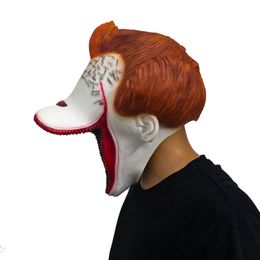 Party Maskers Halloween Horror Clown Masker Maskerade Latex Volledige Gezicht Escape Dress Up Volwassen Cosplay Props 230729