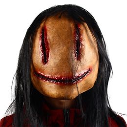 Feestmaskers Halloween Horror Fancy Dress Mask Bloody Smiley Cosplay Tricky Costume Props 220921