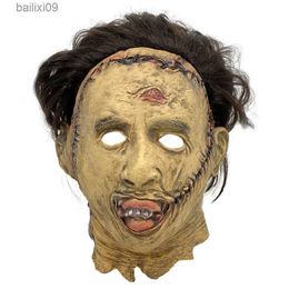 Masques de fête Halloween Masque d'horreur Texas Chainsaw Killer Masques en latex Maniac Slayer Cosplay Accessoires T230905