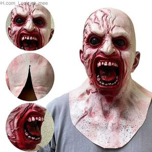 Masques de fête Halloween Masque d'horreur Zombie Latex Masques Party Cosplay Sanglant Dégoûtant Rot Visage Effrayant Masque Mascarade Party Terror Masque Q231007