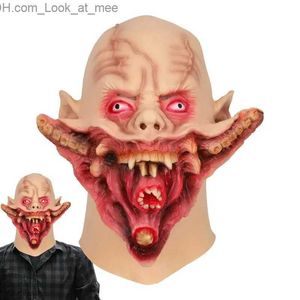 Máscaras de fiesta Máscara de mascarada de terror de Halloween Guillermo Del Toro Sombrero caprichoso Realista Cara gótica sangrienta Sombrero Fiesta de carnaval Prop Q231007