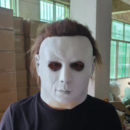 Máscaras de fiesta Horror de Halloween Máscara de Michael Myers 1978 Disfraz de cosplay de terror Máscaras de látex Accesorios de Halloween para adultos Blanco de alta calidad 230313