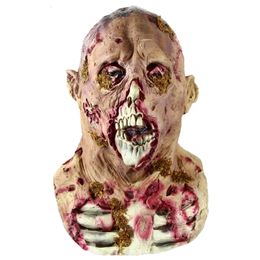 Máscaras de fiesta Halloween Horror Algas podridas Zombies Máscara Látex Accesorio de lujo Disfraz de miedo Carnaval Props 230818
