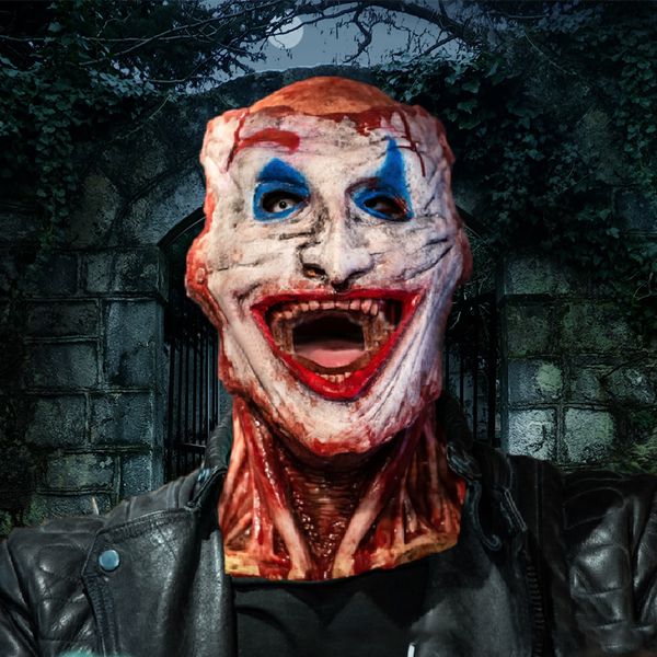 Masques de fête Halloween Horror Skull Mouth Mobile TwoLayer Jack Clown Secret Room Escape Haunted House Zombie Ghost Costume 220901