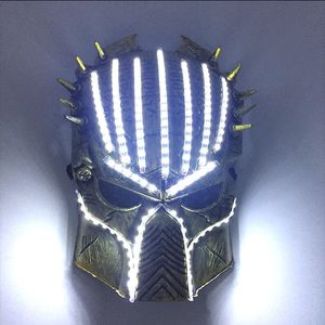 Masques de fête Halloween Luminal Face Mask LED Light Up Mask Colorful Neon Cosplay Cosplay Party Mask Show Festival Decoration 230812