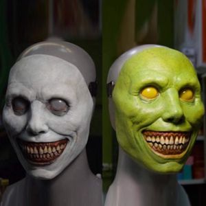Masques de fête Halloween masque d'horreur lumineux rancune fantôme couverture zombie masque mascarade fête cosplay accessoires cheveux longs fantôme masques effrayants cadeau 230809